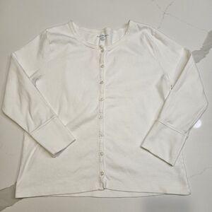 Brandy Melville 3/4 Sleeve White Cardigan Top